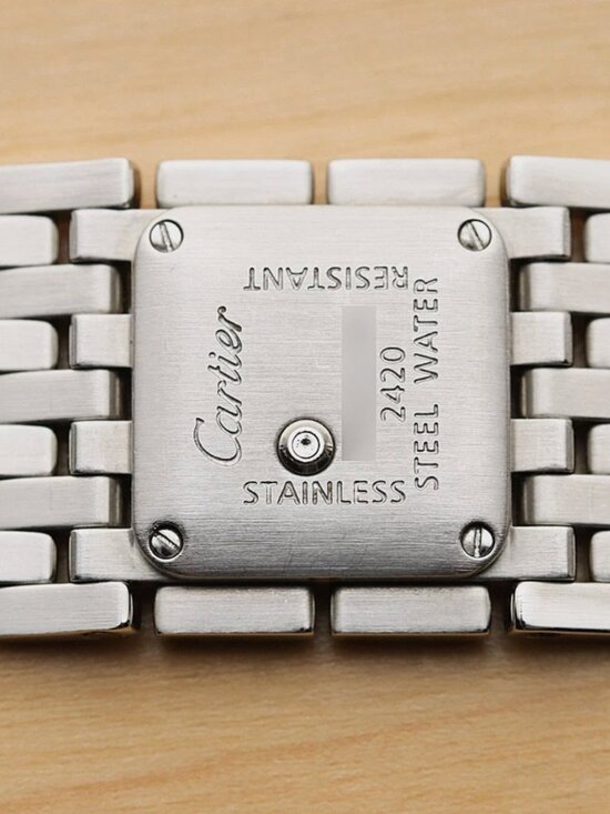 CARTIER WOMENS PANTHERE SILVER WATCH 21MM